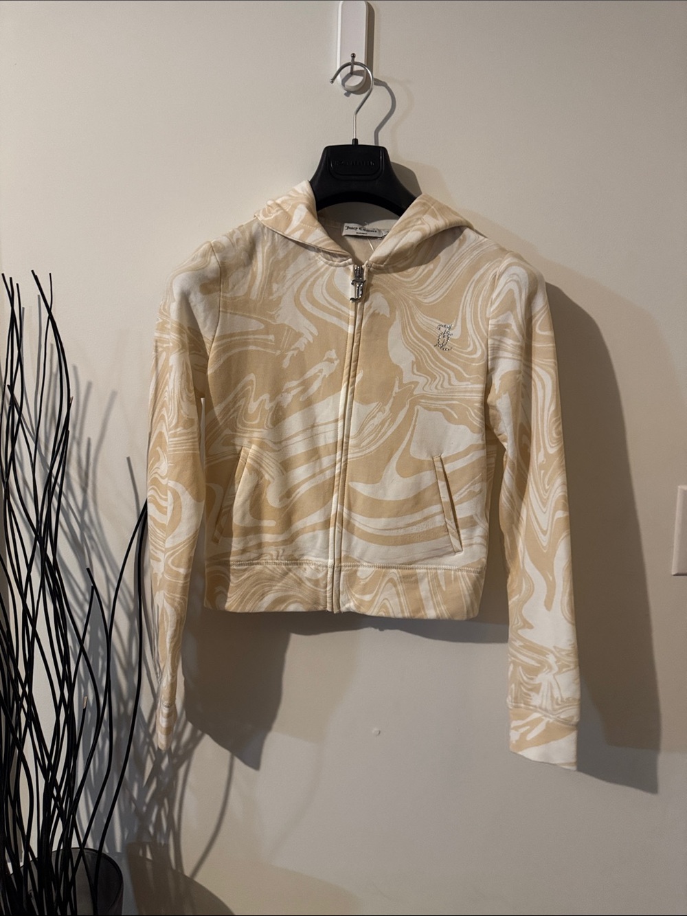 Juicy Couture Marbled Zip-Up Hoodie Jacket - Women